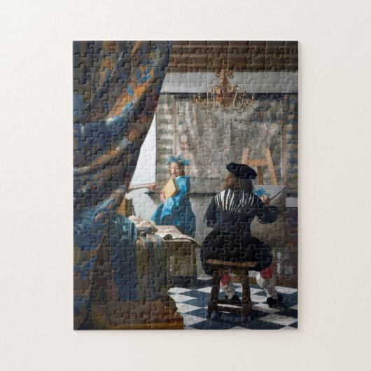 Kunst van schilderen, Johannes Vermeer, 1666-1667 Legpuzzel (Verticaal)