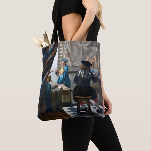Kunst van schilderen, Johannes Vermeer, 1666-1667 Tote Bag (Dichtbij)