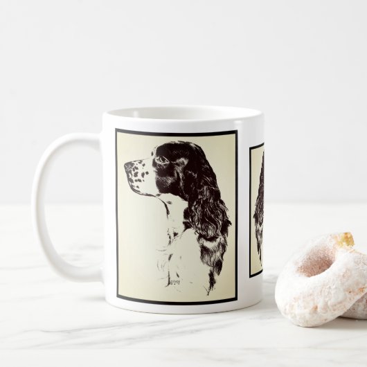  kunst van Springer Spaniel Koffiemok (Met donut)