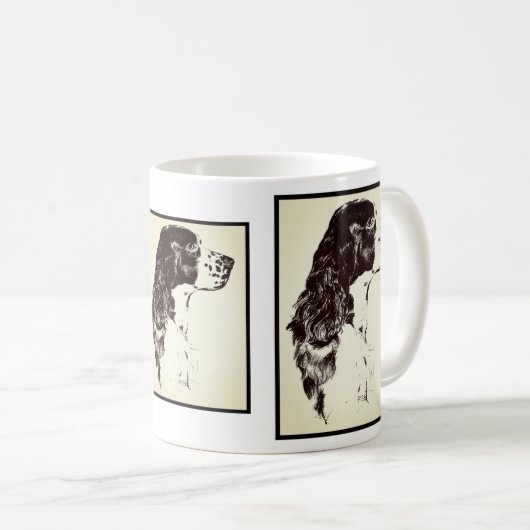  kunst van Springer Spaniel Koffiemok (Voorkant rechts)