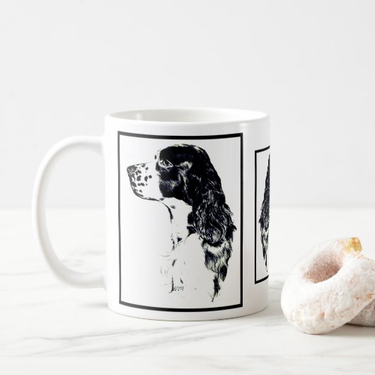kunst van Springer Spaniel Koffiemok (Met donut)
