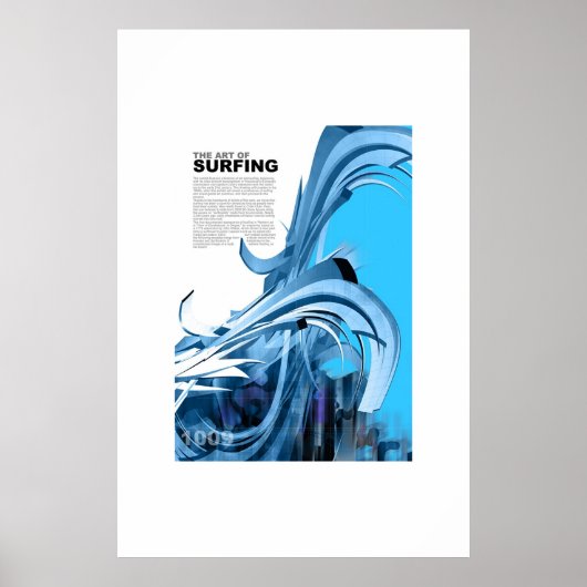Kunst van surfen poster (Voorkant)