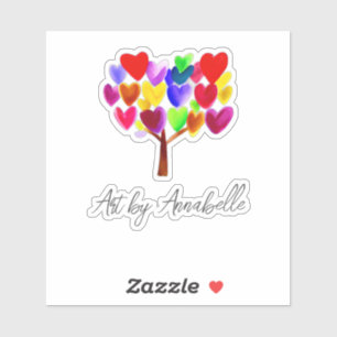 Kunst van uw kind omdraaien of in een tekening tek sticker