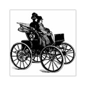 Kunst van Victorian man vrouw Koets Wagon 1800s Rubberstempel (Afrduk)