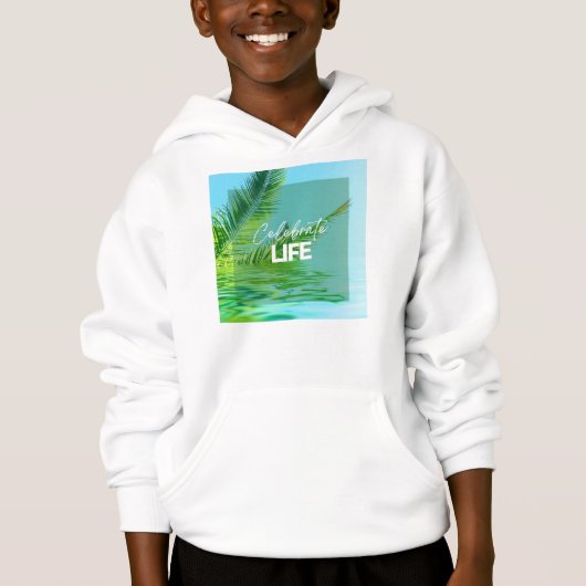 Kunst van "Vier het leven" Hoodies & Sweatshirts (Voorkant)