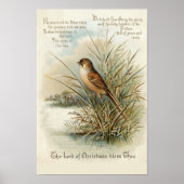 Kunst van vintage 1908 kerstkaart poster (Voorkant)