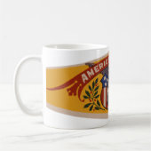 Kunst van vintage Cubaanse sigarettenlabel, Amerik Koffiemok (Links)