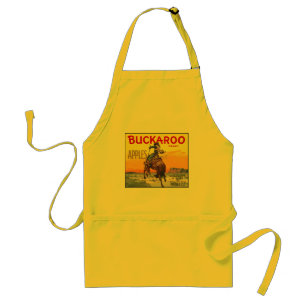 Kunst van vintage fruitkratlabel, Buckaroo Appels Standaard Schort
