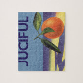 Kunst van vintage fruitkratlabel, Juciful Sinaasap Legpuzzel (Verticaal)