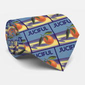 Kunst van vintage fruitkratlabel, Juciful Sinaasap Stropdas (Opgerold)