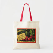 Kunst van vintage fruitkratlabel, Thurber-kersen Tote Bag (Voorkant)