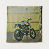 Kunst van vintage motorfietsen wandkleed (Voorkant)