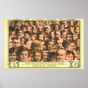 Kunst van vintage productlabel, Eskay's Babyvoedse Poster