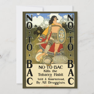 Kunst van vintage productlabel, geen bac, stoppen 