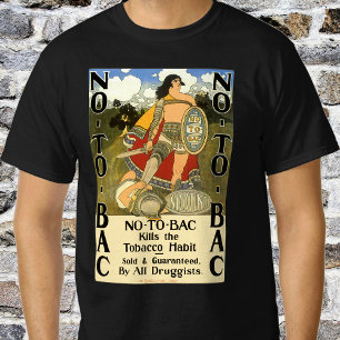 Kunst van vintage productlabel, geen bac, stoppen  t-shirt