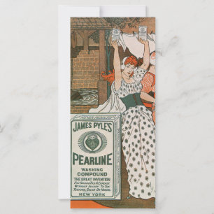 Kunst van vintage productlabel Pearline Modern Cle