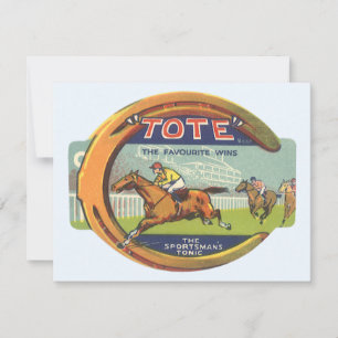 Kunst van vintage productlabel, Tote Sportsman's T