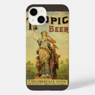 Kunst van vintage productlabel, Tropic Beer Gladia Case-Mate iPhone Case