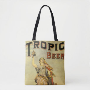 Kunst van vintage productlabel, Tropic Beer Gladia Tote Bag