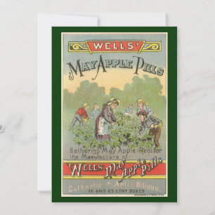 Kunst van vintage productlabel, Wells May Apple Pi