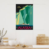 Kunst van vintage reisposter Alaska, Taku-gletsjer Poster (Keuken)