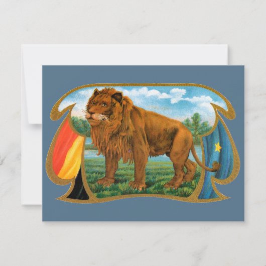 Kunst van vintage sigarettenlabel, Leeuw, Koning v (Voorkant)