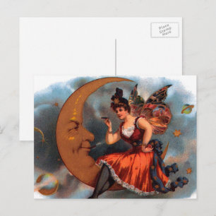 Kunst van vintage sigarettenlabel, Victoriaanse fe Briefkaart