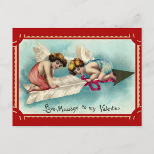 Kunst van vintage valentine briefkaart