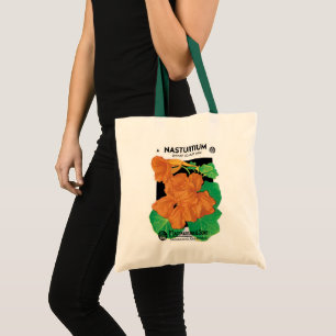 Kunst van vintage zaadpaketlabels, Oost-Indische k Tote Bag