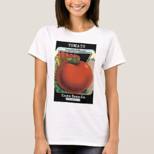 Kunst van vintage zaadpaketlabels, Tomaat Pomodoro T-shirt