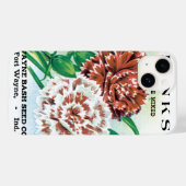 Kunst van vintage zaadpakket, Pinks Anjers Bloemen Case-Mate iPhone Case (Achterkant (horizontaal))