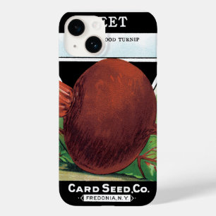 Kunst van vintage zaadpakketlabels, bietengroenten Case-Mate iPhone case