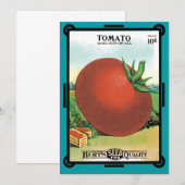 Kunst van vintage zaadpakketlabels, Burt's Seed To (Voorkant / Achterkant)