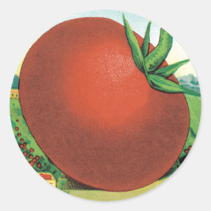 Kunst van vintage zaadpakketlabels, Burt's Seed To Ronde Sticker