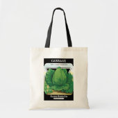 Kunst van vintage zaadpakketlabels, groene kool tote bag (Voorkant)