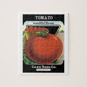 Kunst van vintage zaadpakketlabels, Tomaat Pomodor Legpuzzel