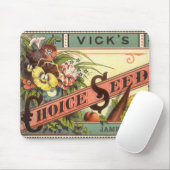 Kunst van vintage zaadpakketlabels, Vick's Choice Muismat (Met muis)