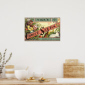 Kunst van vintage zaadpakketlabels, Vick's Choice Poster (Keuken)
