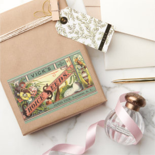 Kunst van vintage zaadpakketlabels, Vick's Choice Rechthoekige Sticker