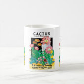 Kunst van vintage zaadpakketlabels voor woestijnca koffiemok (Center)