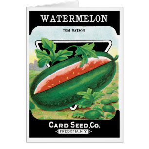 Kunst van vintage zaadpakketlabels, watermeloenen 