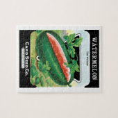 Kunst van vintage zaadpakketlabels, watermeloenen  legpuzzel (Horizontaal)