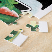 Kunst van vintage zaadpakketlabels, watermeloenen  legpuzzel (Zijkant)