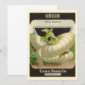 Kunst van vintage zaadpakketlabels Witte Bermuda-u (Voorkant / Achterkant)