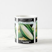 Kunst van vintage zaadpakketlabels, zoete witte ma koffiemok (Center)