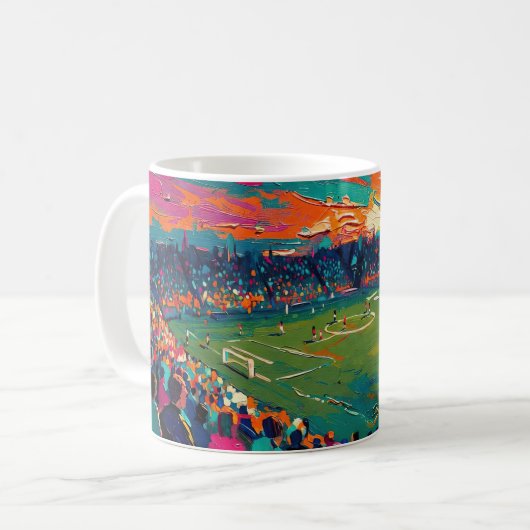Kunst van voetbal (#1) koffiemok (Voorkant links)