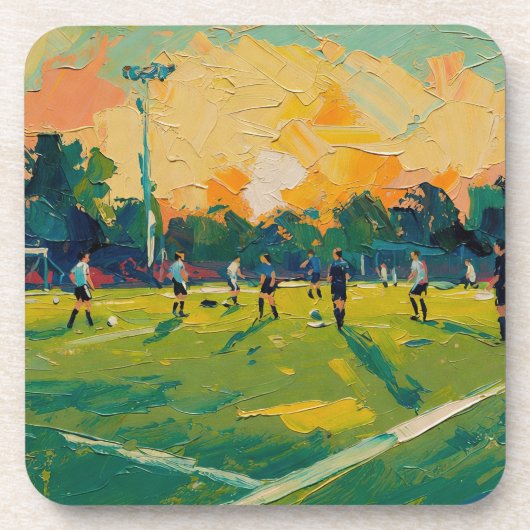 Kunst van voetbal (#2) bier onderzetter (Voorkant)