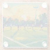 Kunst van voetbal (#2) glazen onderzetter (Achterkant)