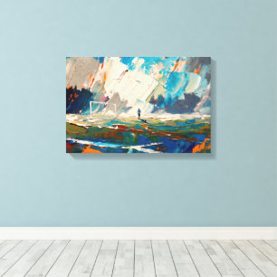 "Kunst van voetbal" (Stijl 2) Olieverfschilderij Canvas Afdruk