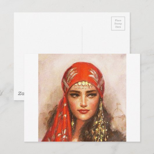 kunst van vrouwen briefkaart (Voorkant / Achterkant)